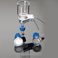 47mm Glass Vacuum Filter Holder / without Flask, with 300㎖ or 500㎖ Glass Funnel with Fritted Glass- or Stainless-steel Screen Support 진공여과장치/홀다, 여과병은 별도