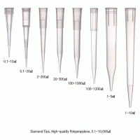 Gilson Diamond Tip, Ideal for Gilson & witeg-pipettors, Made of High-quality Polypropylene, 0.1~10,000㎕ With Bulk·Hinged Rack·Individual Sterile Pack- type, with Graduated Volume Markers, Autoclavable, 길슨 정밀 피펫터 팁