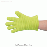 Heat Protection Silicone Glove, with Hot - cushion & Grib Surface With 5 Finger Grip, Heat Resistant up 230℃, 실리콘 고온용 장갑