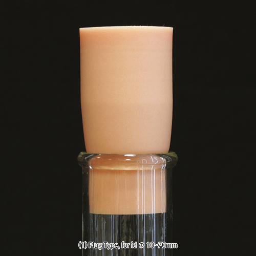 ShinEtsu® Silicosen® Silicone Rubber Stopper & Snap Cap, Air Permeable, for Culture Tube·Flask·BottleFor Cultivation of Micro-organism, Yeasts, Molds and Others, 가스 투과성 실리콘 고무 스토퍼