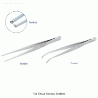 Hammacher® Premium Fine Tissue Forceps, with Teethed, L130 & 145mm, Medicaluse (1) Straight-type and (2) Curved-type, Stainless-steel 410, 프리미엄 파인 티슈 포셉, 독일제 의료용, 비부식