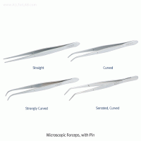 Hammacher® Hi-grade Microscopic Forceps, with Pin, L105~160mmWith Straight- / Curved-type, Standard models, Rustless, Chrome Nickel Steel (CrNi 18/8), [ Germany-made ] , 정밀 미세 포셉