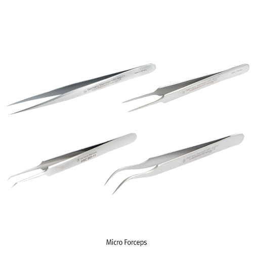 Hammacher Premium Micro Forceps, Rustproof Stainless-steel, L110 & 115mm With 0.15~0.4mm Fine Tip, 프리미엄 마이크로 포셉/핀셋, 독일제, 비부식