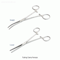 Hammacher® Premium Pean Hemostatic Forceps/Tubing Clamp, with Serrated Head, L130~200mm, Medicaluse (1) Straight-type and (2) Curved-type, Stainless-steel, 프리미엄 페안 지혈 겸자 포셉 및 튜빙 클램프 겸용, 독일제 의료용 & 랩 겸용, 비부식