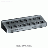 Hellma® CELL Holder, PP, for 16 Cells, -10℃+125/140℃ For Path 10mm Cell, Autoclavable, 16 Holes, 스펙트로-셀 스탠드