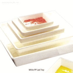 VITLAB® PP Laboratory Trays, White Ivory, Smooth Surface, 0.5~39 Lit Easy to Clean, Autoclavable, 0℃~125/140℃, PP 플라스틱 트레이