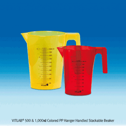 VITLAB® PP Hanger Handled Pitcher, Stackable, Black Graduation, 250~3,000㎖ Suitable for Foodstuff, 0℃~125/140℃, PP 행거 핸들 피처, 흑색눈금