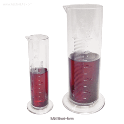 PP & SAN Short-form Cylinder Raised Mold Scale, Round-base, B-class, 10~2,000㎖ PP & SAN 단형 메스실린더, B급