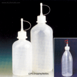 VITLAB® 10~1,000㎖ LDPE Dispensing/Dropping Bottle With Screwcap & Dispensing Tip-cap, -50℃+80/90℃ Stable, LDPE 분주/드로핑 바틀