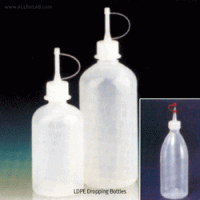 VITLAB® 10~1,000㎖ LDPE Dispensing/Dropping Bottle With Screwcap & Dispensing Tip-cap, -50℃+80/90℃ Stable, LDPE 분주/드로핑 바틀