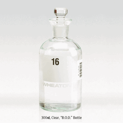 Wheaton® Premium B.O.D. Bottle, with Bar-coded & Numbered, ASTM·EPA·USP With White Marking Area & Glass “Robotic” Stopper, The Best B.O.D. 바틀