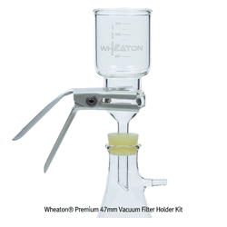 Wheaton® Premium 47mm Vacuum Filter Holder Kit, without Flask, for 300㎖~up to 1,000㎖ With Fritted Glass·PTFE FaceWheaton® Premium 47mm Vacuum Filter Holder Kit, without Flask, for 300㎖~up to 1,000㎖ With Fritted Glass·PTFE Faced·SS Screen-Base, 진공여과장치, 여과병