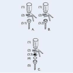 Wheaton® Premium 47mm Vacuum Filter Holder Kit, without Flask, for 300㎖~up to 1,000㎖ With Fritted Glass·PTFE FaceWheaton® Premium 47mm Vacuum Filter Holder Kit, without Flask, for 300㎖~up to 1,000㎖ With Fritted Glass·PTFE Faced·SS Screen-Base, 진공여과장치, 여과병