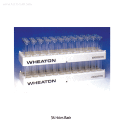 Wheaton® 36~90 holes PP White-gray Vial Racks, Autoclavable, Stackable With Hole id Φ15.5~30mm, Heat Resistant at -10℃+125/140℃, 36~90 홀 바이알 랙
