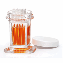 Wheaton® White Screwcap Coplin Staining Jar, Glass, Short- & High-form With PP Screwcap, for 10 Slide of 75×25mm, 글라스 염색밧트, PP캡 포함