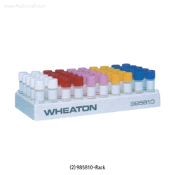 Wheaton® 50-hole Cryovial Workstation Rack, PP, 190×100×h22mm, Autoclavable With 50-hole(5×10)/id Φ12.5mm, Heat Resistant, 50홀 바이알 랙