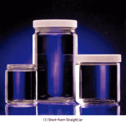 Wheaton® CLEANPACKTM Clear Straight Sided Bottle, Short- & Tall-form, 30~1,000㎖ Ideal for Large Solid Samples, with Chemical Resistant PP Screwcap, ASTM·EPA·USP, 大 광구병/자