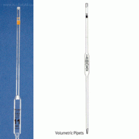“witeg” Premium Certified AS-and B-class Volumetric Pipet, with Batch Certificate, 0.5~100㎖ With Amber Stain Graduation & Color-code, DIN/ISO, 볼류메트릭/홀 피펫, 갈색침투눈금
