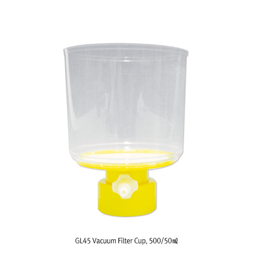 DURAN® TILT GL56 Media Bottle, Unique 45° TILT Position, 500㎖ With White GL56 PP Screwcap, 2-positioned Bottom, Boro-glass 3.3, GL56 틸트 바틀