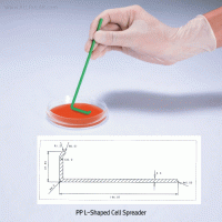 Biofil® Sterile L-Shaped Cell Spreader, PP, 100,000 Clean Grade, Non-pyrogenic Made of Polypropylene(PP), Reusable, Autoclavable, Nonbreakable, PP 셀 스프레더, 멸균