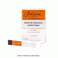 Johnson® Starch & Potassium Iodide Paper, for the Detection of Oxidizing Agents, Color Reaction (White → DeepㆍBlue) 산화제 검출지, 요오드화 칼륨 전분지-White, 용액내에 산화제(염소, 아질산 등)가 존재할시 Deep-Blue(군청색)로 변함