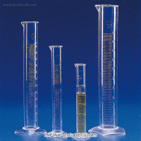 Kartell® PMP Cylinder, Class B, Pentagon-base, 0℃~150℃, 10~2,000㎖ With Mould- & Blue Mould-Graduation, ISO/DIN, PMP 메스실린더, B-급