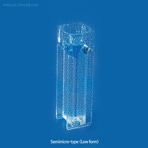 Kartell® Disposable Cuvette/Cell, for Spectroscopy, 1.5~4.5㎖ 10mm Light path, with Standard, Semimicro, and Fluorescence types, 일회용 스펙트로 큐벳/셀