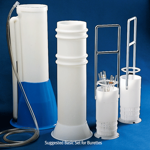 Kartell® Automatic Pipette/Burette Washer, PP/PE, Up to L600mm Consists of Washer·Jar·Basket, each ordered Separately, PP/PE 자동 피펫/뷰렛 세척기