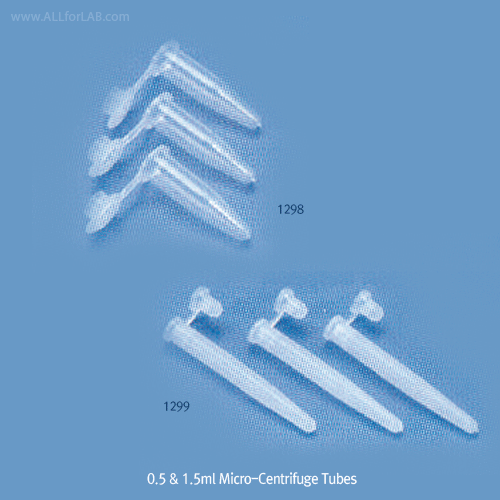 Kartell® 0.5 & 1.5㎖ Microcentrifuge Tube, PP & PE, with Snap Cap·Writing Area, -175℃ in Gas Ideal for Sample Analysis, Eppendorf & Beckman Types, 11,000 RCF, 마이크로 원심관
