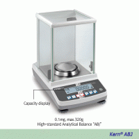 Kern® [d] 0.1mg, max.320g High-Standard Analytical Balance “ABJ”, with Auto Internal Calibration Multi-function : ex. Density-measure, and Glass Draft Shield, 표준분석 / 화학천평, 내부자동보정