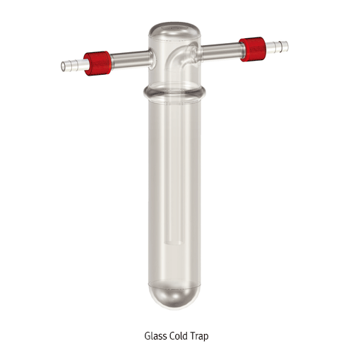 KGW® Complete Cold Trap Kit with Dewar Flask, Glass Cold Trap and Plastic Ring for Fixing of the Cold Trap For LN2 in Vacuum application, GL18 Screw Connect-type, 동결트랩세트, 드와 플라스크 포함