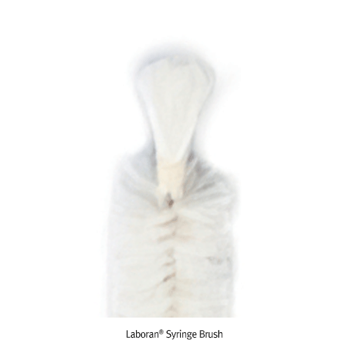 Laboran® Syringe Brush, Gentle Cleaning for Syringe, Φ21~30mmMade of Steel Wire, with Horse Hair & Special Both Hair, L200~300mm, 시린지용 브러쉬