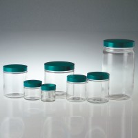 Short Straight Side Round Bottle / Jar 단형 대 광구병, with Teflon Lined Cap