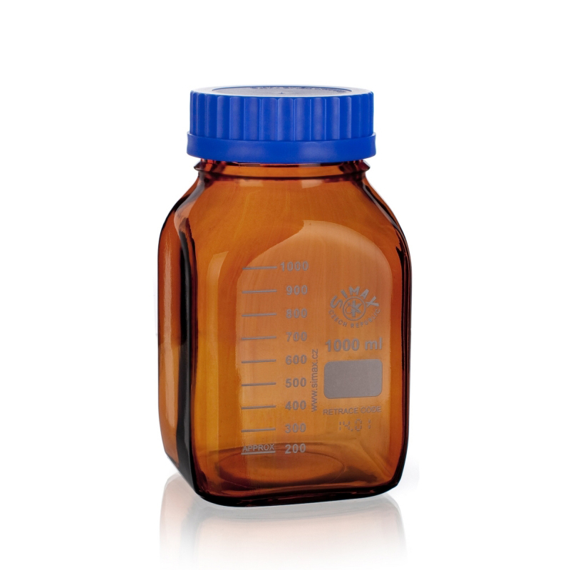 GL80 Wide Mouth Square Laboratory Bottle, Simax® GL80 광구 사각 랩 바틀