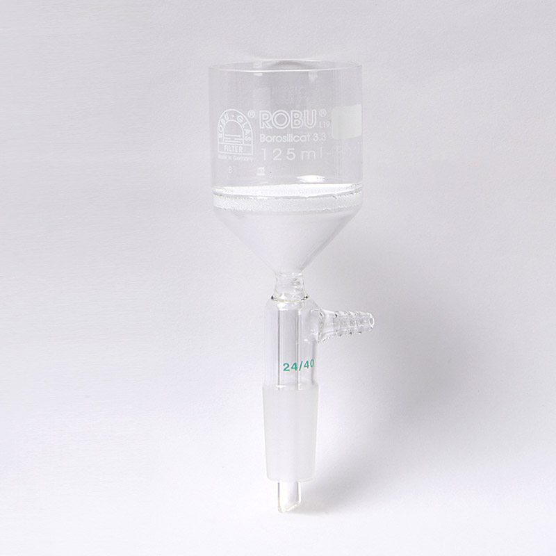 Glass Filter Funnel with Vacuum Adapter and Inner Joint 24/40 진공 여과 유리 깔때기, ISO