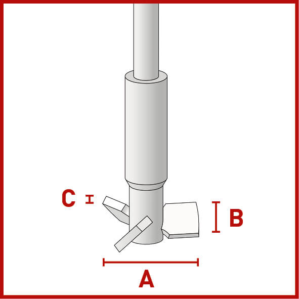 PTFE Mini-Propeller Stirrer Shaft PTFE 테프론 교반봉, 미니 프로펠러 Type