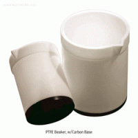 Cowie® PTFE Beaker, with PTFE-Carbon Base, -200℃+280℃ Stable, 100~400㎖ Ideal for Storage of Light-sensitive Substances, PTFE/Carbon 비커, 최상의 전열/내열 Teflon 비커