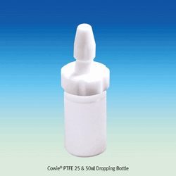 Cowie® 25 & 50㎖ PTFE Dropping Bottle, with Tapered Inner, Autoclavable For Ease Removal of Contents, 280℃ Stable, PTFE 드로핑 바