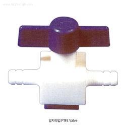 Cowie® PTFE Stopcock, for Tubing and Hose, for Vacuum(5mmHg)/Pressure(1bar) Good High Temp·Chemical·Corrosion Resistance, with Bore 2~14mm, PTFE 밸브/콕