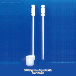 Cowie® PTFE Dipper, -200℃+280℃ Stable, 100~1,000㎖ Ideal for Sampling the Most Aggressive Media, 60cm Handle Shaft(Steel Core), PTFE 디퍼