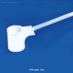 Cowie® PTFE Sampler / Ladle, 10㎖ With 150mm Handle, -200℃+280℃ Stable, PTFE 래들 샘플러
