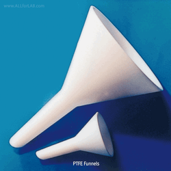 Cowie® PTFE Funnel, Heavy Wall Construction, Autoclavable,Φ30~Φ150mm Ideal for Strong Chemicals, Anti-corrosive, -200℃+280℃, PTFE 깔때기