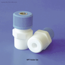 Accessory NPT-PTFE Screw Clamping Holder, Grip Bore Φ7~19mm for Rod & TubingIdeal for Thermometer/Probe·Sampling Tube·Inert Gas Tube, &c., , 스크류 그립 홀더, 온도계/샘플튜브등 다용도