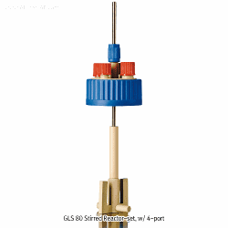DURAN® Stirred Bottle Reactor-set, GL45/GLS 80, with Mag-Stir Shaft/Impeller and 2 & 4-Ports, 500~2000㎖ Ideal for Small Volume Mixing/Reaction, Up to 140℃, 500 rpm Autoclavable, FDA, 자석교반기용 바틀형 반응조