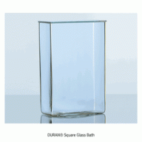 DURAN® Square Glass Bath, with Ground-Top & Lid, 4각 수조와 뚜껑