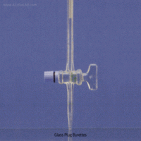 “witeg” Glass Plug Burette, Class B, DIN/ISO, 25 & 50㎖ With Amber-stain Graduation, Glass Cock 유리콕 뷰렛, 갈색눈금