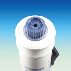 “witeg” Labmax premium Dispenser Set, Built-in Recalibration & Mechanical Air-purging, 0.25~100㎖ With Glass-cylinder·FEP Ejection Channel·PTFE Piston·Safety-Lock·Rocker Switch-control·GL-Screw Adapter Set Universal Chemical Compatibility, Individual Certi