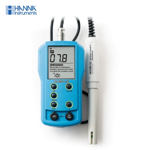 HI 9811-51 - pH/전도도 (μS/cm)/온도