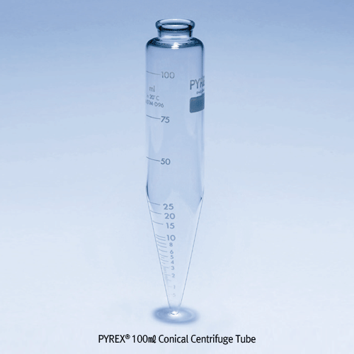 Pyrex® Premium ASTM 100㎖ Oil Centrifuge Tube, Pear Shape & Conical Type 고품질 ASTM 표준 100㎖ Oil 원심관