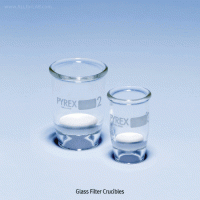 Pyrex® High-grade Glass Filter Crucible, Gooch, 4~160㎛, 10~60㎖Ideal for Ignition Up-to 450℃, Boro-glass 3.3, 글라스 필터 크루시블